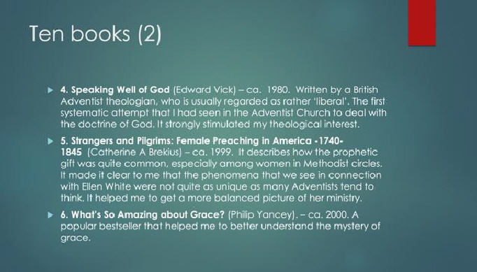 Ten Favorite Books - 4-6 Bruinsma Ten Favorite Books - 4-6 Bruinsma